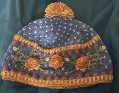 Sombrero Lost Horizons 100% Lana Forro Gorro Floral Bordado Vellón Cálido REGALO Foto 1 de 4