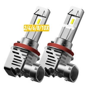 2-10x AUXITO H8/H11 White LED High Low Beam 6500K Light Bulbs Headlamp Play&Plug - Picture 1 of 14