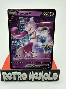 Mewtwo V SWSH223 NM Black Star Promo Holo Pokemon Go Foil Card 223 stamped stars - Picture 1 of 2