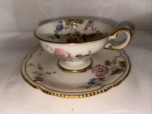 Castleton China Sunnyvale Demi Tasse Cup And Saucer Gold Trim - Picture 1 of 12