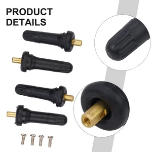 Premium Rubber TPMS Tire Pressure Sensor Valve Stem Service Kit Set of 4 - Picture 1 of 12