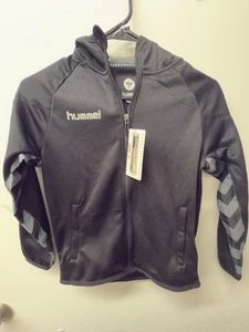 Hummel Kids's Black Long Authentic Full Zip Hoodie Size 8 - 10 Years 140 cm - Picture 1 of 4