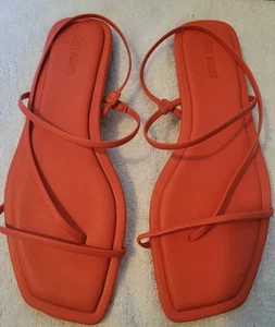 Woman's Steve Madden Orange/Poppy Lynley Sandal Ankle Cross Strap Size 8.5 - Picture 1 of 4