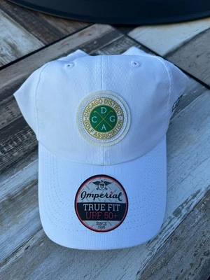 NUEVO CON ETIQUETAS Imperial CDGA Sombrero Ajustable Blanco Chicago District Golf Association Foto 1 de 4