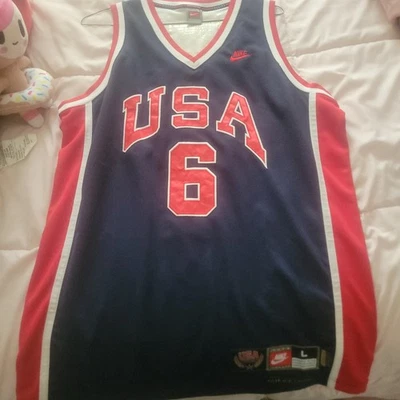 NIKE 1984 EE. UU. BALONCESTO PATRICK EWING CAMISETA RETRO NBA KNICKS DREAM TEAM L   Foto 1 de 2