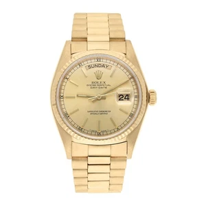 Rolex Day-Date 18038 36mm Champagne Dial With President Yellow Gold Bracelet - Picture 1 of 8