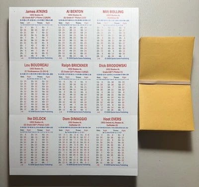 APBA compatible 1952 season cards Complete Set Every Player Included! Perforated - Image 1 of 2