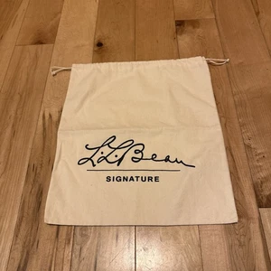 L.L.Bean Kordelzug Staubbeutel 15" x 13" Spruch Baumwolle - Bild 1 von 4