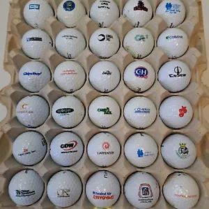30 Logo Golf Balls Lot #035 Courses Brands Advertising Collectible vtg - Picture 1 of 5