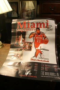 Vintage 1999-2000 Miami Redhawks Basketball Schedule Poster NCAA 18x24 - Picture 1 of 6