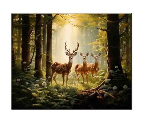 Home art décoration murale terrains de chasse aux cerfs peinture à l'huile photo imprimée sur toile
