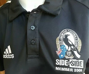 Collingwood Football Club Polo Shirt Sz SMALL- 2009 Member - Adidas Climalite - Picture 1 of 12