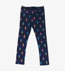 J.CREW CREWCUTS GIRLS NAVY PINEAPPLE PRINT ELASTIC WAIST STRETCH LEGGINGS Sz 8 - Picture 1 of 2