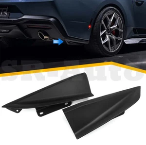For Ford Mustang GT 2024 Matte Black Rear Bumper Lip Chin Spoiler Splitter 2PCS - Picture 1 of 3