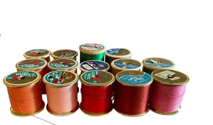 Sewing VTG Thread Lot of 14 Mercerized, Cotton Poly Coats, American, J&R Coats - Picture 1 of 4