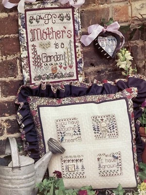 Shepherd's Bush A MOTHER'S GARDEN Wall Hanging Pillow Tin Heart NEW! Flowers - Image 1 of 4