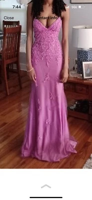 Vestido Faviana Rosa Fucsia Talla 00 Foto 1 de 2