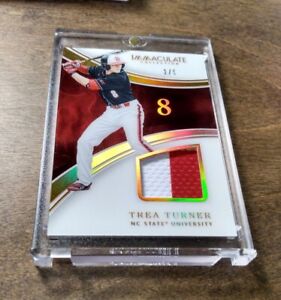 2016 Trea Turner NC STATE Panini Immaculate ROOKIE RC Patch 🔥🔥 #'d 1/5 🔥🔥!!!