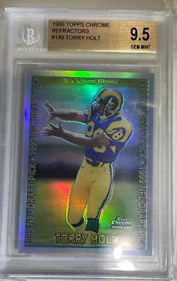 1999 Topps Chrome Refractors #149 Rc Torry Holt Bgs 9.5 Low Pop - Image 1 of 2