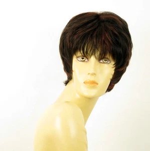 wig for women 100% natural hair black and red wick ref ESTELLE 1b410 PERUK - Picture 1 of 8