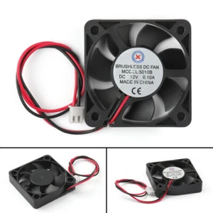 Rodamiento de bolas de ventilador de refrigeración sin escobillas 1 pieza 50 mm x 10 mm 5010B DC 12V 0.1A 2 pines - Imagen 1 de 6