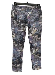 SIMPLY VERA VERA WANG Abstract Print Pants Size 4 Stretch Mid-Rise Hippie Boho - Picture 1 of 6