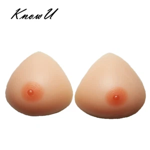 Triangular Silicone Breast Forms Crossdresser Transgender Fake Boobs Enhancer - Picture 1 of 12