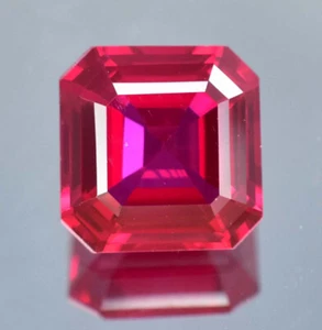 8x8 MM Natural Mozambique Blood Red Ruby Square Loose Gemstone GIT Certified - Picture 1 of 6