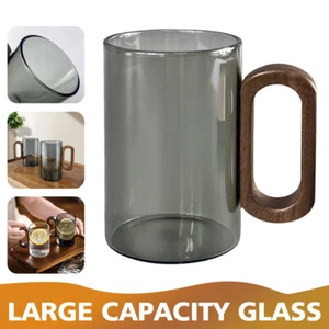 350ml Heat Resistant Glass Round Tea Cup with Handle Water Coffee Mugs for Drink - Picture 1 of 21