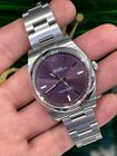 Rolex Oyster Perpetual 39Mm Purple Dial Stainless Steel Oyster Watch 114300
