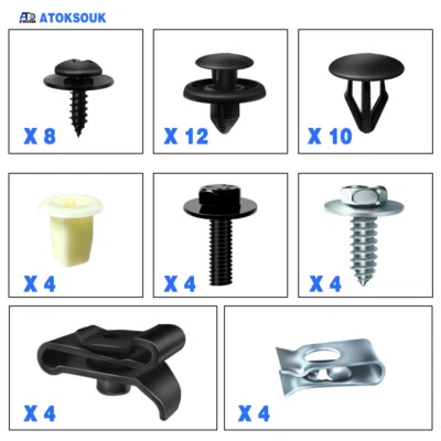 50Pcs For Toyota Engine Under Cover Fender Bumper Screw Clips Rivet Fastener - Image 1 of 4