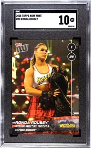 2018 Topps Now WWE #30 Ronda Rousey SGC 10 GEM MINT RC UFC MMA Rowdy - Picture 1 of 1