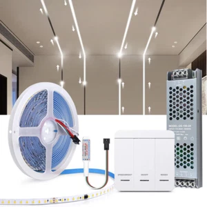 20m Running Water Chasing LED Strip 24V 2835 Horse Race Light RF Remote Control - Picture 1 of 15