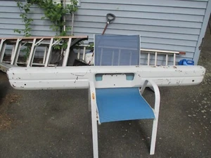 rear bumper good used 86-93 Dodge B150 vans painted white - Picture 1 of 6