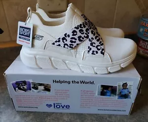 Skechers BOBS B Flex Washable Slip-On Shoes Kitty Kickstart White - Picture 1 of 5
