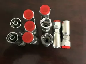 Compatible HYDRAULIC HOSE FITTING, 06U608 INTERCHANGE STYLE 10 Pkg #8FJIC - Picture 1 of 3
