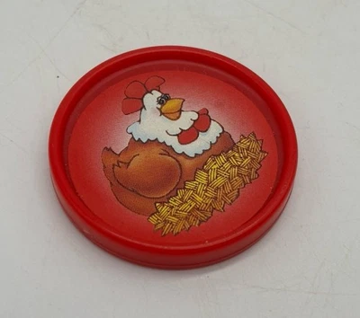 Fisher Price Barnyard 宾果 1994 年替换件红鸡硬币代币游戏 — 第 1/3 张图片