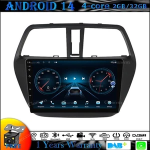 9"Android14 Autoradio GPS Navigation Carplay DAB BT For Suzuki S-cross 2012-2016 - Picture 1 of 12