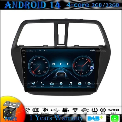 9"Android14 Autoradio GPS Navigation Carplay DAB BT For Suzuki S-cross 2012-2016 - Image 1 of 4