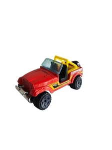 Jeep CJ7 Surf and Rescue Lifeguard Red Yellow 1:64 diecast loose Hot Wheels - Picture 1 of 4
