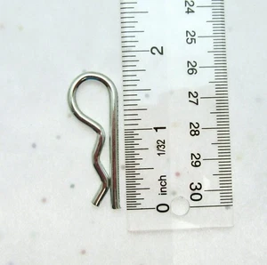 Hitch Pin Clip ~ 9/64 inch Diameter X 1 3/4" length ~ Zinc Plated Spring Steel - Picture 1 of 5