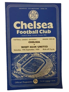 1959/60 Chelsea v West Ham United - 19th September - Picture 1 of 2
