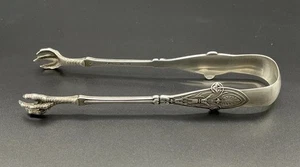 Tiffany italienisches Muster Sterlingsilber Zucker-/Eiszange 1870 6 3/8 Zoll - Bild 1 von 10