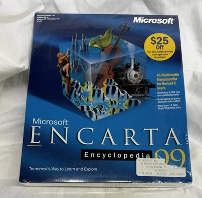 Microsoft Encarta Encyclopedia 99 Microsoft Windows 95, 98, Sealed - Image 1 of 4