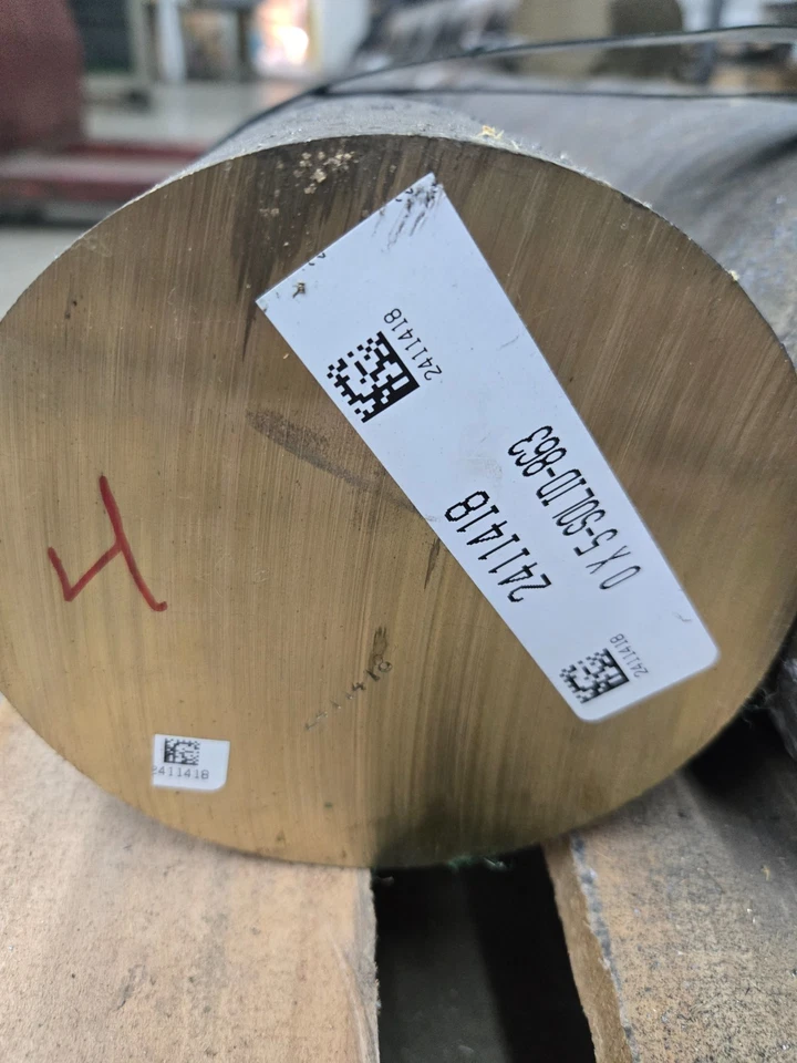 5" diameter, 863 Manganese Bronze Round Bar - with certs - Made in U.S.A. - Image 1 of 4