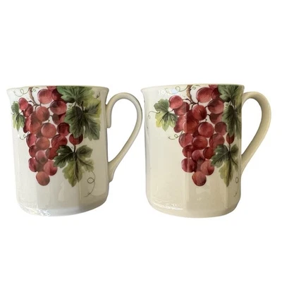 Juego de 2 tazas Royal Doulton vintage de uva para todos los días de China TC1193 retiradas usadas en excelente estado Foto 1 de 4