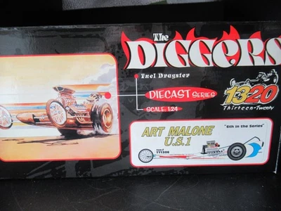 ART MALONE 1320 EXCAVADORAS FUEL DRAGSTER U.S.1 EDICIÓN LIMITADA 1:24 CARRERAS DE ARRASTRE Foto 1 de 4