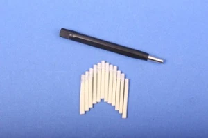 Set 1x Fibre Optic Eraser 4mm Black + 12 Fibre Optic Replacement Brushes 4mm Polishing Pen - Picture 1 of 1