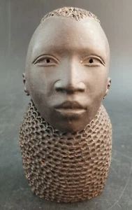 BEN APOLLO AFRICAN SCULPTURE TURKANA MAN #1 STUDIO ART REDWARE POTTERY KENYA - Picture 1 of 7