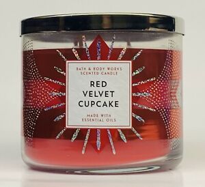 1 Bath & Body Works RED VELVET CUPCAKE 3-Wick Candle Large